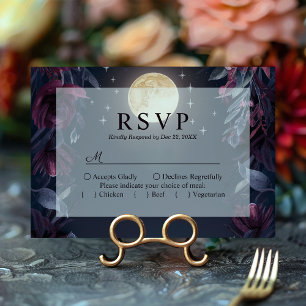 Tarjeta de respuesta para la boda del Jardín de Me