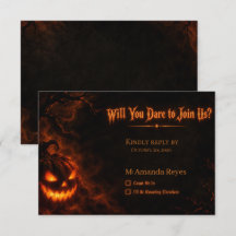 Tarjeta de respuesta para la fiesta de Halloween S