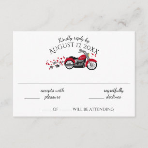 Tarjeta de respuesta para motocicletas y Bodas car