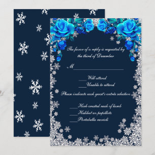 Tarjeta de respuesta para Navidades de copo de nie