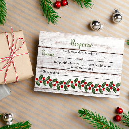 Tarjeta de respuesta para Navidades/invierno de la
