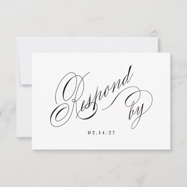 Tarjeta de respuesta para nuestra boda (Anverso)