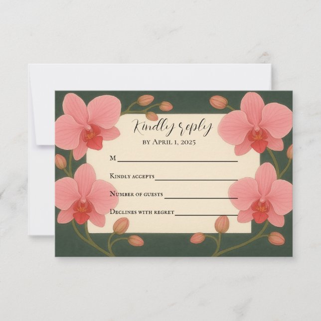 Tarjeta de Respuesta para Orquídea para Siempre (Anverso)