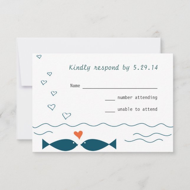 Tarjeta de respuesta para peces de amor (Anverso)