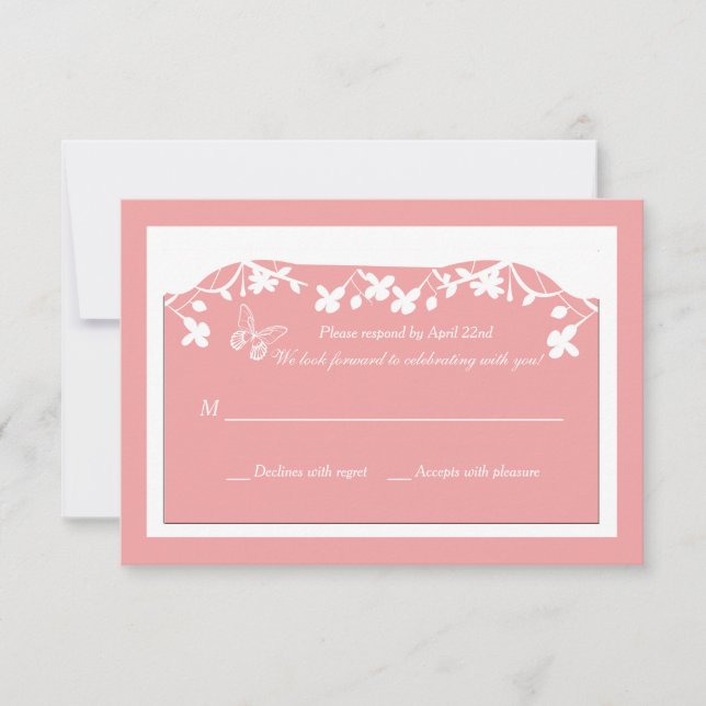 Tarjeta de respuesta para pradera de mariposa (Anverso)