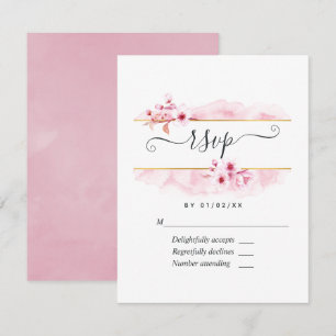 Tarjeta de respuesta para Quinceañera de flor de c