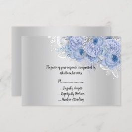 Tarjeta de respuesta para ramo floral de lila plat