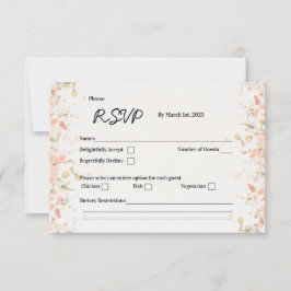 Tarjeta de respuesta Peach Petal