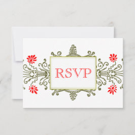 Tarjeta de respuesta personalizada elegante floral