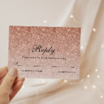 Tarjeta de respuesta personalizada Glam Purpurina<br><div class="desc">Esta hermosa tarjeta de respuesta presenta un purpurina falso y el texto de su personalizado. Utilice el formulario de plantilla para agregar su información. Utilice la función Cutsomize para cambiar el tipo de letra y los diseños de texto.</div>