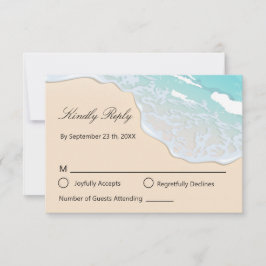 Tarjeta de respuesta personalizada para boda en la