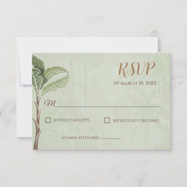 Tarjeta de respuesta Pichwai o tarjetas RSVP de bo (Anverso)