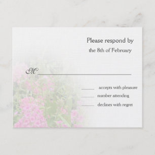 Tarjeta de respuesta Pink Phlox
