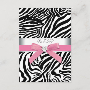 Tarjeta de respuesta Pink Zebra