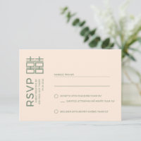 Tarjeta de respuesta postal para boda vietnamita m