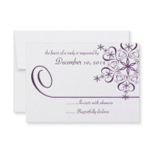 Tarjeta de respuesta Purple Elegance de Snowflake