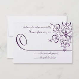 Tarjeta de respuesta Purple Elegance de Snowflake