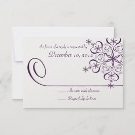 Tarjeta de respuesta Purple Elegance de Snowflake