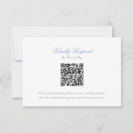 Tarjeta de respuesta QR con monograma clásico de b