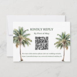 Tarjeta de respuesta QR de Palmeras Tropicales