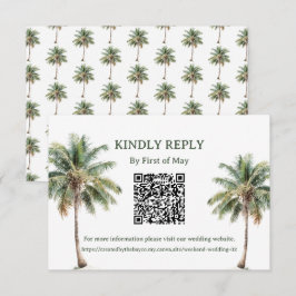 Tarjeta de respuesta QR de Palmeras Tropicales
