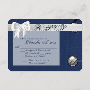 Tarjeta de respuesta R.S.V.P. de 3x5 uniforme clas