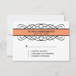 Tarjeta de respuesta rápida de deco-naranja
