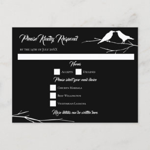Tarjeta de respuesta Ravens Gothic Boda