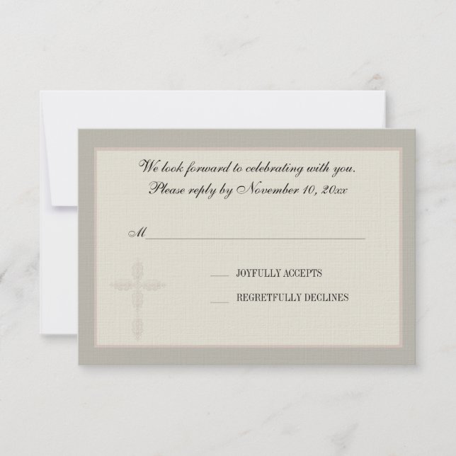 Tarjeta de respuesta religiosa cruzada (Anverso)