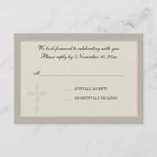 Tarjeta de respuesta religiosa cruzada