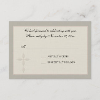 Tarjeta de respuesta religiosa cruzada