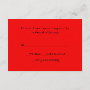 Tarjeta de respuesta roja para todos los fines