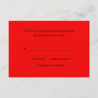 Tarjeta de respuesta roja para todos los fines
