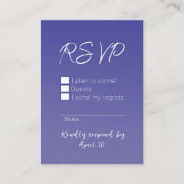 Tarjeta de respuesta Rosa azul violeta