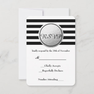 Tarjeta de respuesta RSVP circular con lámina de p