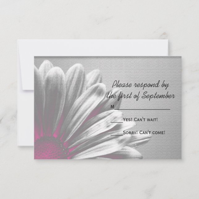 Tarjeta de respuesta RSVP con resaltados florales  (Anverso)