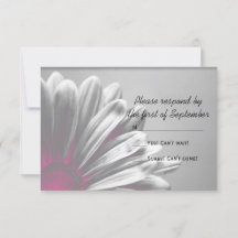 Tarjeta de respuesta RSVP con resaltados florales 