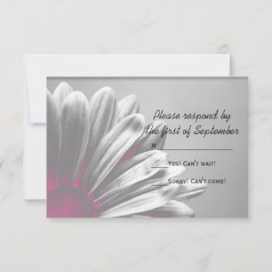 Tarjeta de respuesta RSVP con resaltados florales