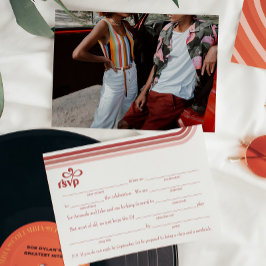 Tarjeta de respuesta RSVP con solicitud de canción