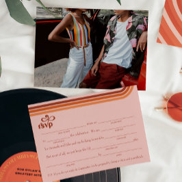 Tarjeta de respuesta RSVP con solicitud de canción