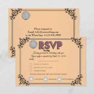 Tarjeta de respuesta RSVP | Confirmar asistencia y