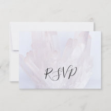 Tarjeta de respuesta RSVP Crystals de Lavanda Lige