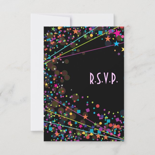 Tarjeta de respuesta RSVP de 16 Fiestas del club N (Anverso)