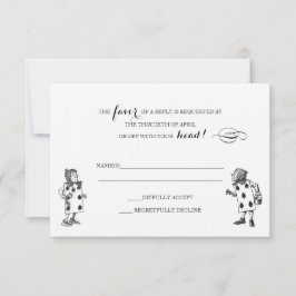 Tarjeta de respuesta RSVP de Alice in Wonderland