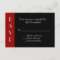Tarjeta de respuesta RSVP de Art Deco para todos l