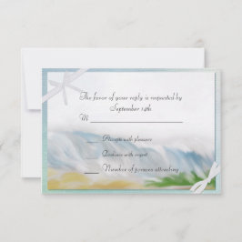 Tarjeta de respuesta RSVP de Beach Dune Romance