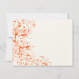 Tarjeta de respuesta RSVP de Birds & Swirls Wedds