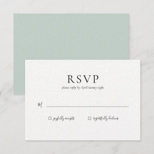 Tarjeta de respuesta RSVP de boda