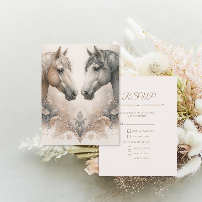 Tarjeta de respuesta RSVP de boda (Wedding RSVP Response Card (front and back))