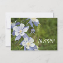 Tarjeta de respuesta RSVP de Boda Colectiva Azul